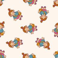 student cartoon seamless pattern background N32