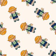 student cartoon seamless pattern background N33