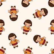 student cartoon seamless pattern background N35