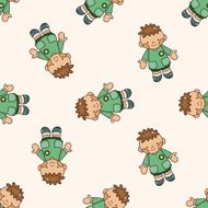 student cartoon seamless pattern background N36