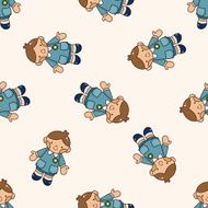 student cartoon seamless pattern background N37