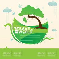 save the world concept vector