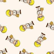 student cartoon seamless pattern background N45