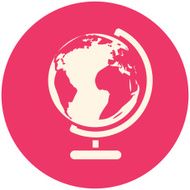 Globe red icon