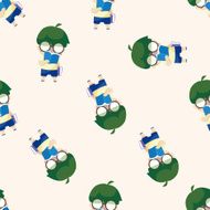 student cartoon seamless pattern background N49
