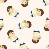 student cartoon seamless pattern background N51