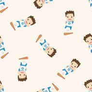 student cartoon seamless pattern background N53