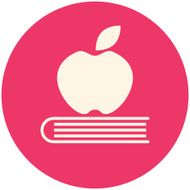 Apple and book icon