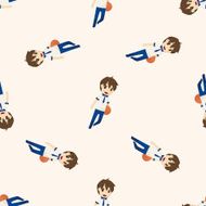 student cartoon seamless pattern background N56