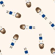 student cartoon seamless pattern background N57
