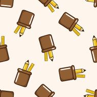 pencil cartoon seamless pattern background N6