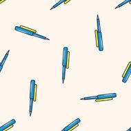 pen cartoon seamless pattern background N7