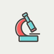 Microscope thin line icon N3