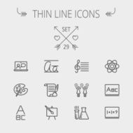 Education thin line icon set N6