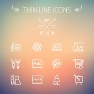 Education thin line icon set N7