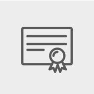 Certificate thin line icon