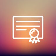 Certificate thin line icon N2