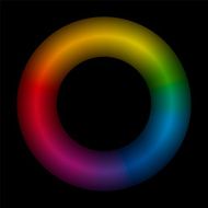 Torus Rainbow Colored Black