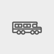 School bus thin line icon N2