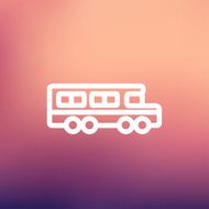 School bus thin line icon N3