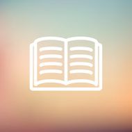 Open book thin line icon N2