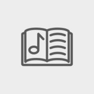 Musical book thin line icon N2