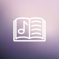 Musical book thin line icon N3