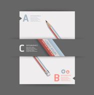 modern Design infographics pencil banner style