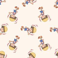 student cartoon seamless pattern background N65
