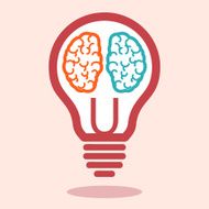 Creative left brain and right vector