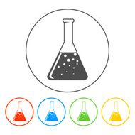 laboratory glass icon vector illustration Flat design style N6
