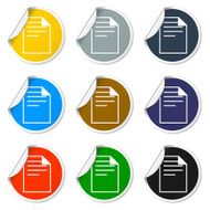 document icon paper sheet vector flat design N7