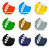 Flat icon of notes N3
