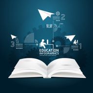 book diagram creative paper cut style template