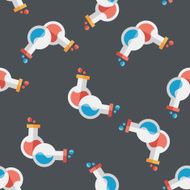 test tube flat icon eps10 seamless pattern background N2