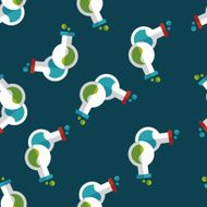 test tube flat icon eps10 seamless pattern background N4