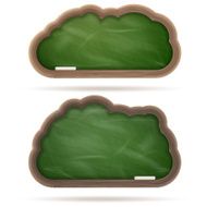 Blank green Blackboard cloud set EPS 10 N2