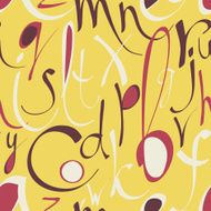 Seamless pattern with hand drawn alphabet