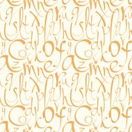 Seamless pattern with hand drawn alphabet N4