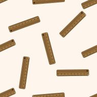 stationary ruler cartoon seamless pattern background