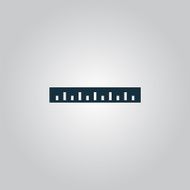 Straightedge vector icon