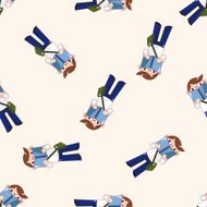 student cartoon seamless pattern background N68