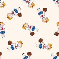 student cartoon seamless pattern background N70