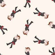 student cartoon seamless pattern background N74