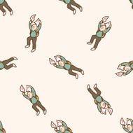 student cartoon seamless pattern background N77