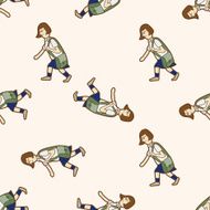student cartoon seamless pattern background N83