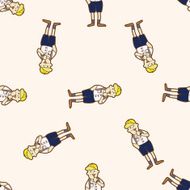 student cartoon seamless pattern background N84