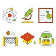 Vector education and science concept Flat design N2
