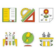 Vector education and science concept Flat design N3