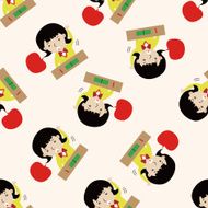 student cartoon seamless pattern background N92